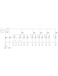 Rozdzielnica budowlana ERB 250A1L - schemat