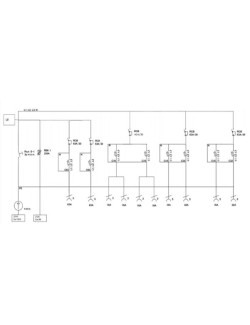 Rozdzielnica budowlana ERB400A1L - schemat